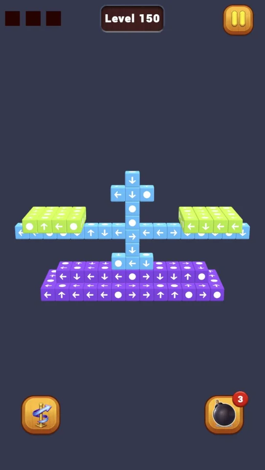 3D Cube Away Puzzle - 150 Levels Unity Project — screenshot 2