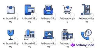 50 eCommerce Icons PNG-SVG
