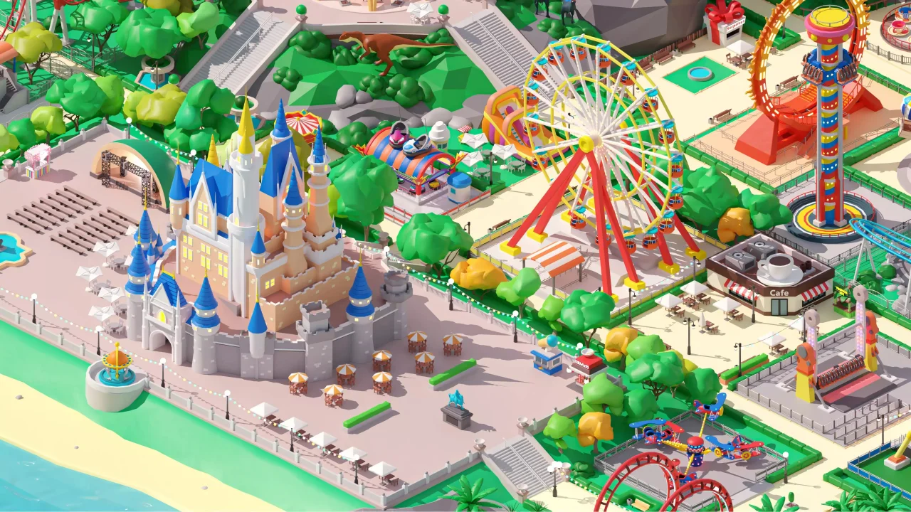 Amusement Park - Low Poly 3D Models Pack — screenshot 2