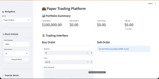 StockMaster Pro: Stock Analysis, Multi-Model Predictions & Paper Trading Dashboard