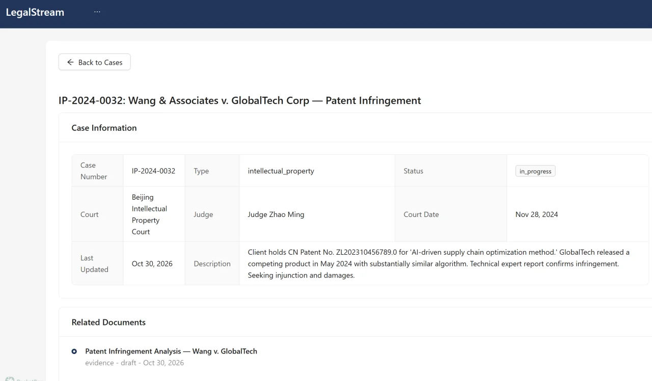 LegalStream - AI-Powered Legal Case & Document Management SaaS — screenshot 4