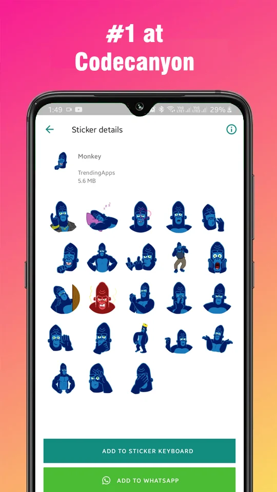 Animated Stickers for WhatsApp - WAStickerApps (Sticker Keyboard) Working Code — screenshot 3