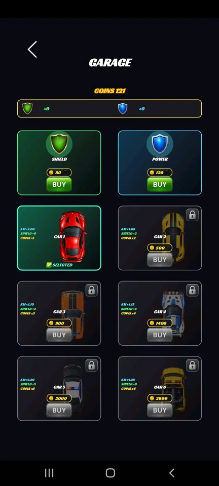 Car Rush - Android Racing Game Source Code with AdMob and Leaderboard — screenshot 6
