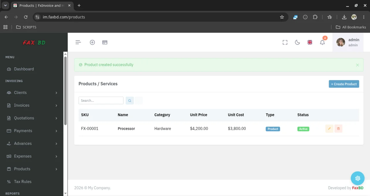 FxInvoice and HR Manager — screenshot 6