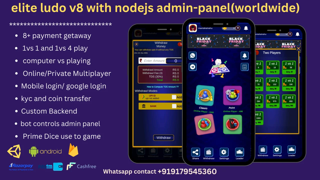 Ludo Online Multiplayer - Node.js with Admin Panel — screenshot 1