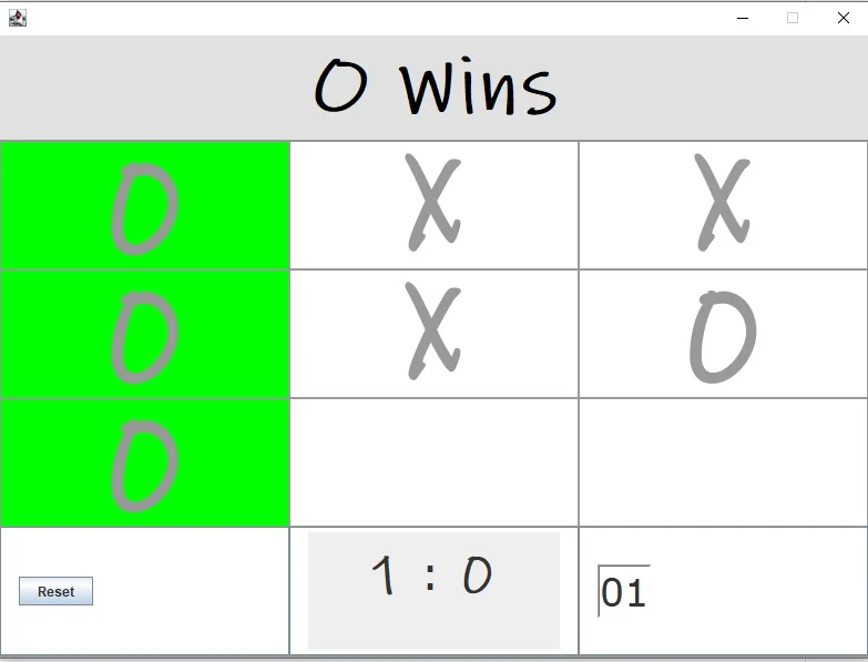 Tic Tac Toe JFrame — screenshot 1