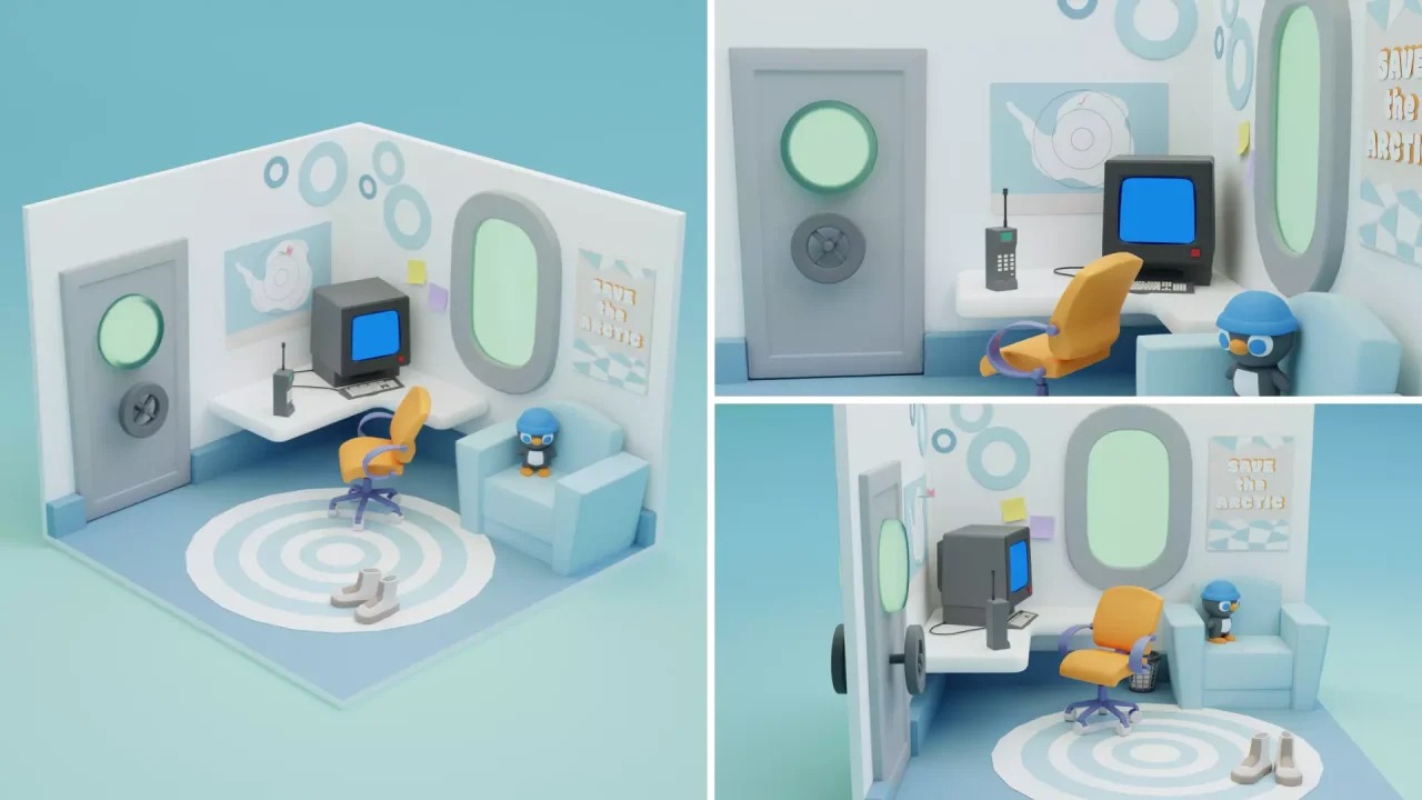 Low Poly Cartoon Profession Rooms — screenshot 5