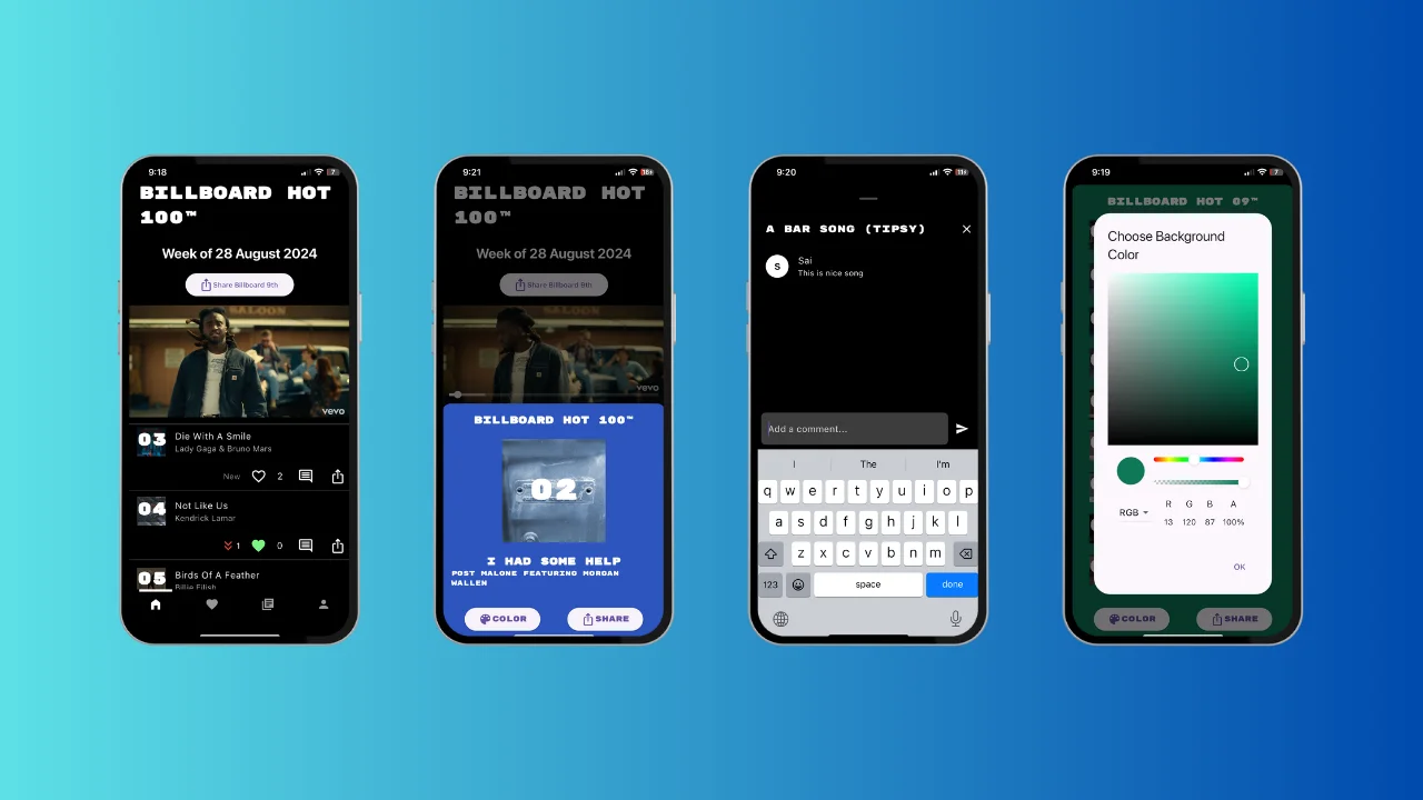 Billboard Music Player App & News - Flutter & Node.js — screenshot 2
