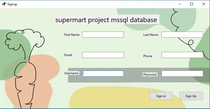 Grocery Shop Management System Project — screenshot 2