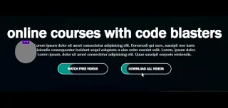 Responsive Website Page with Two Beautiful Buttons and Navigation Bar