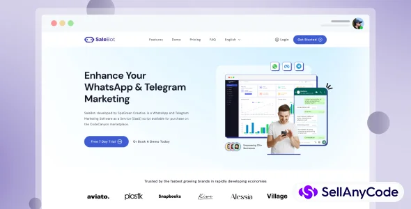 SaleBot - WhatsApp and Telegram Marketing SaaS - ChatBot & Bulk Sender