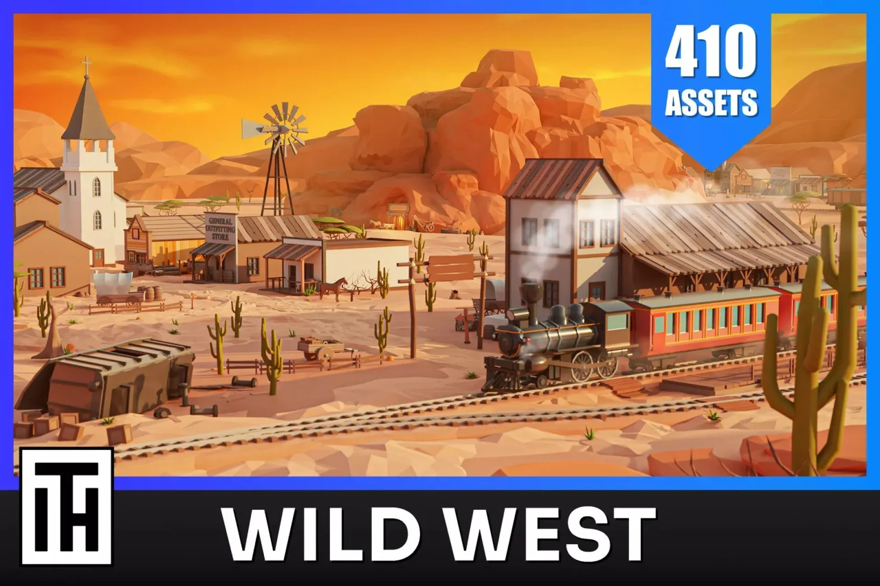 Wild West - Low Poly 3D Models Pack — screenshot 5