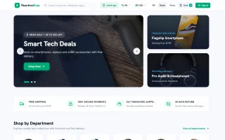 Reactive Shop Laravel eCommerce Store with Touch POS & Multi-Payment
