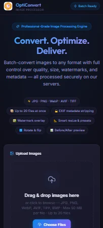 OptiConvert Pro - Batch Image Converter API — screenshot 2