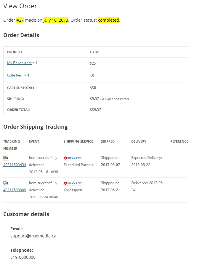 Canada Post WooCommerce Shipping Plugin for Rates, Labels and Tracking — screenshot 4