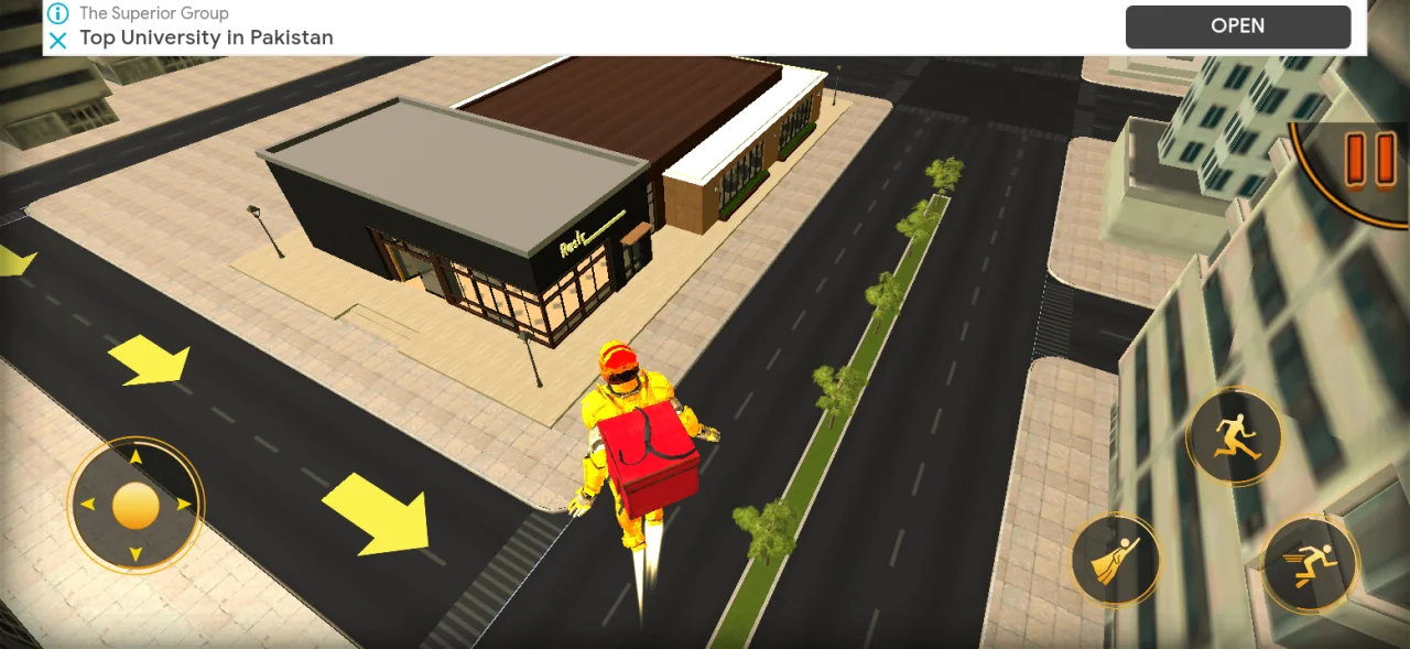 Superhero Fly Pizza Delivery Flying Games 2021 — screenshot 2