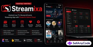 Streamixa - Android Live TV & Movie Streaming App | Admin Panel | Ads Ready