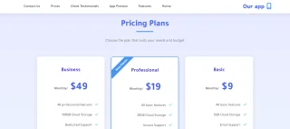 Landing Page for Apps