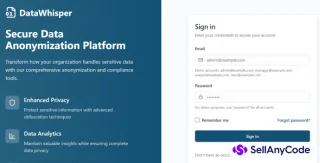 DataWhisper - Secure Data Anonymization Platform