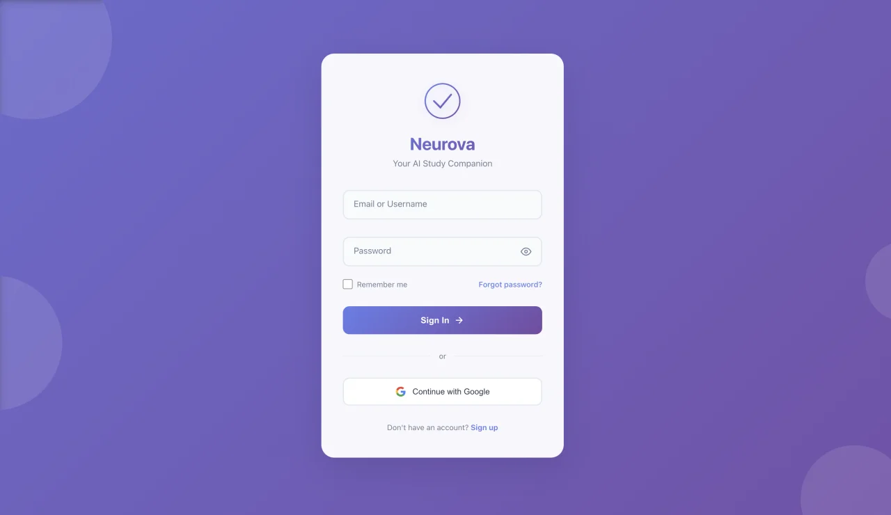 Neurova AI (Template) — screenshot 1
