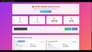 OTTX - FOODS E-Commerce with Admin and User Panels