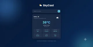 SkyCast - Responsive Weather Forecast Web App
