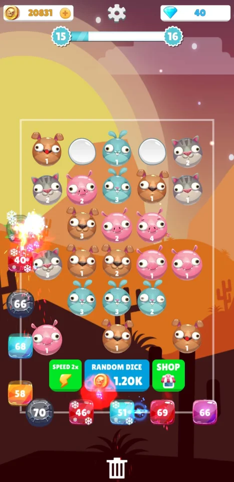 Merge Animals Tower Defense – Original Casual Game — screenshot 1