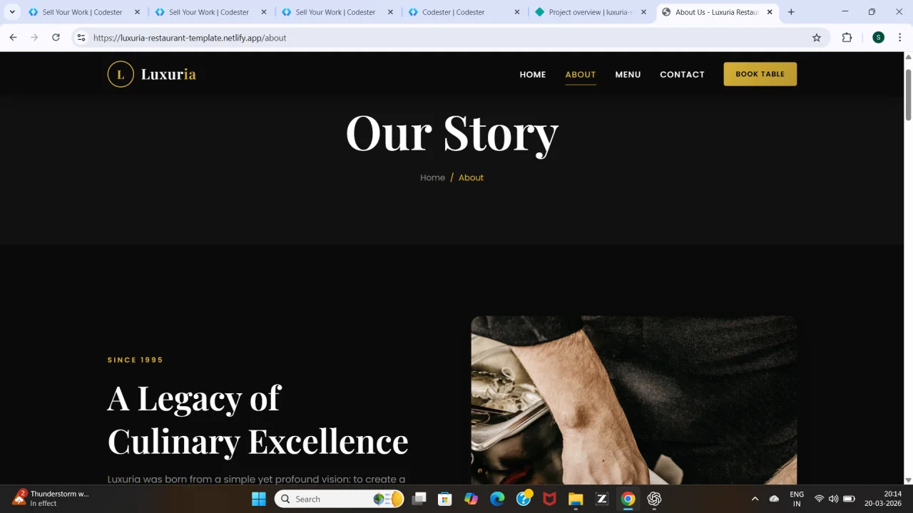 Luxuria Luxury Restaurant HTML Template — screenshot 9