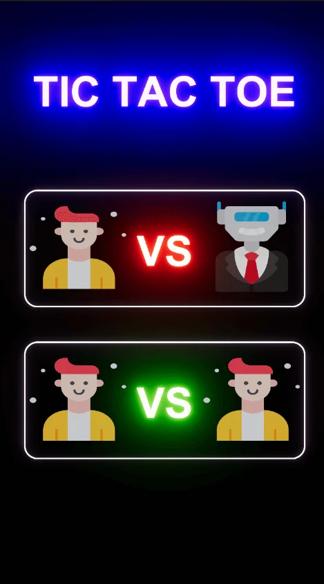 Tic Tac Toe Glow Game Unity Source Code — screenshot 1