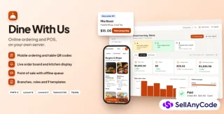 Dine With Us - Laravel Restaurant Ordering, QR Menu, POS & Kitchen Display
