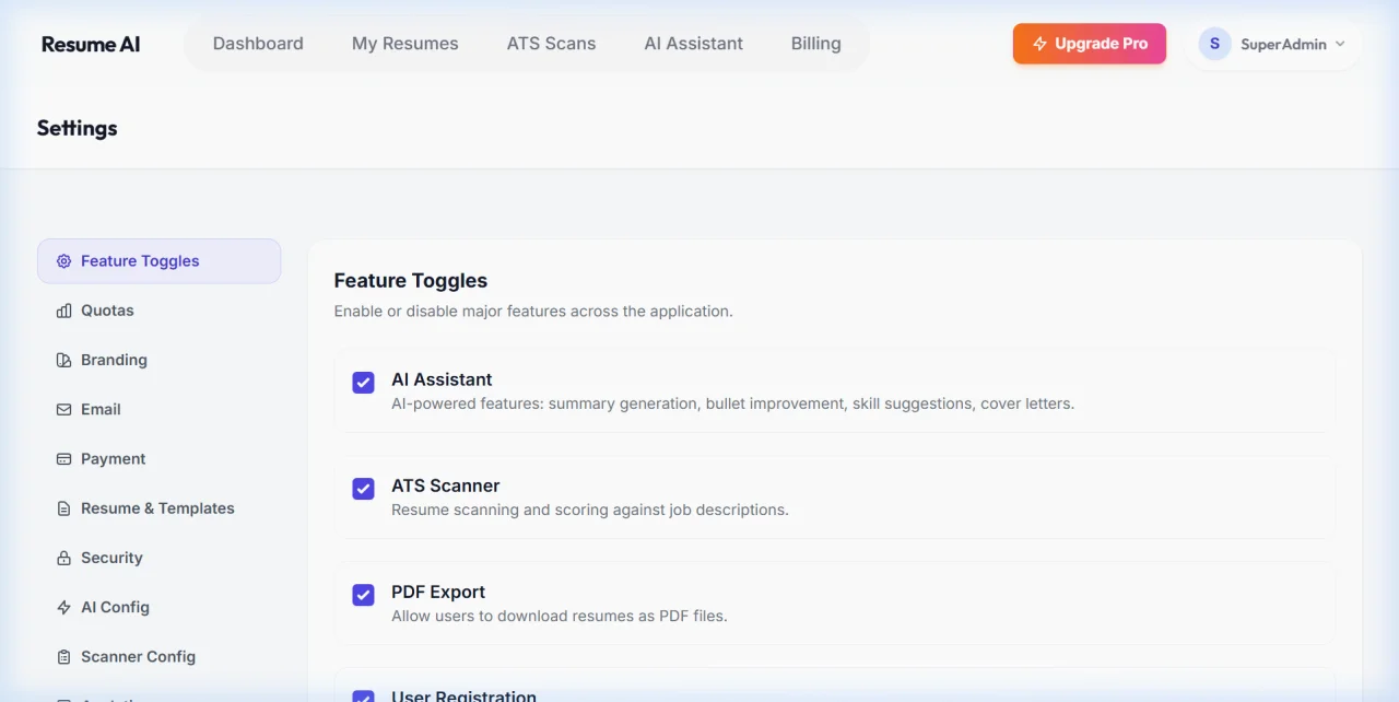 Resume AI the Ultimate AI-Powered Resume Builder & ATS Scanner (SaaS) — screenshot 10