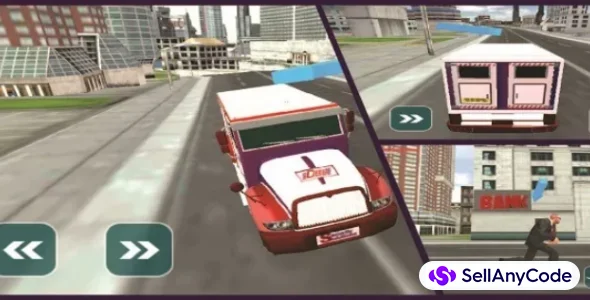 Bank Cash Security Van Sim: ATM Cash Transport Game 64 Bit