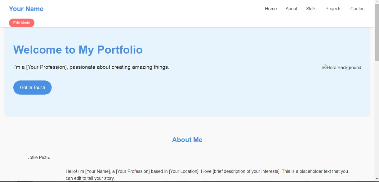 Portfolio Template — screenshot 1