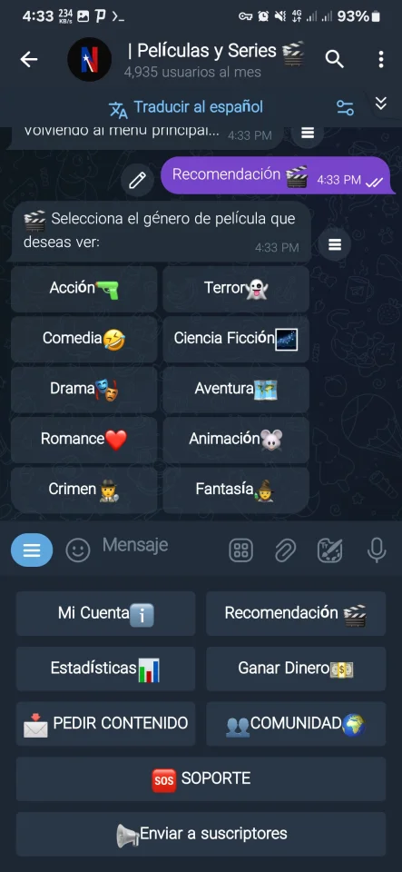 Bot De Telegram De Pelculas Y Series — screenshot 3