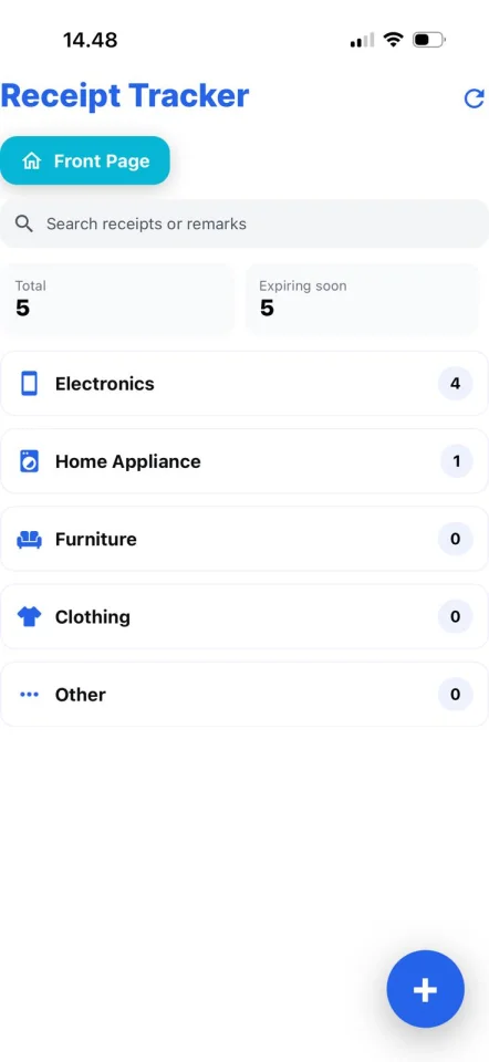 Receipt & Warranty Tracker — screenshot 2