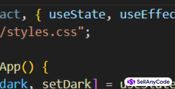 React Dark Mode Toggle Button Script — cover