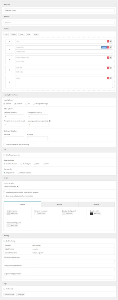 TotalPoll Pro - Responsive WordPress Poll Plugin — screenshot 1