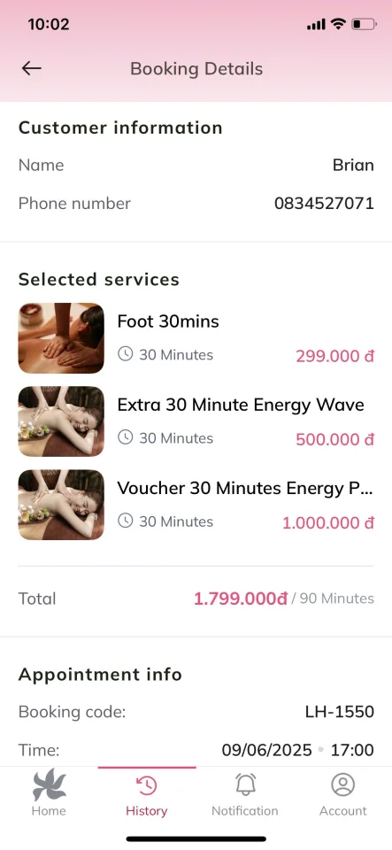 FSPA - Spa & Salon Booking Management System - iOS — screenshot 4