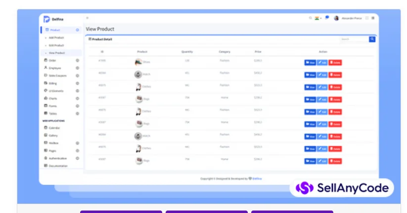 Delfina: Sales & Invoice Admin Dashboard — screenshot 2