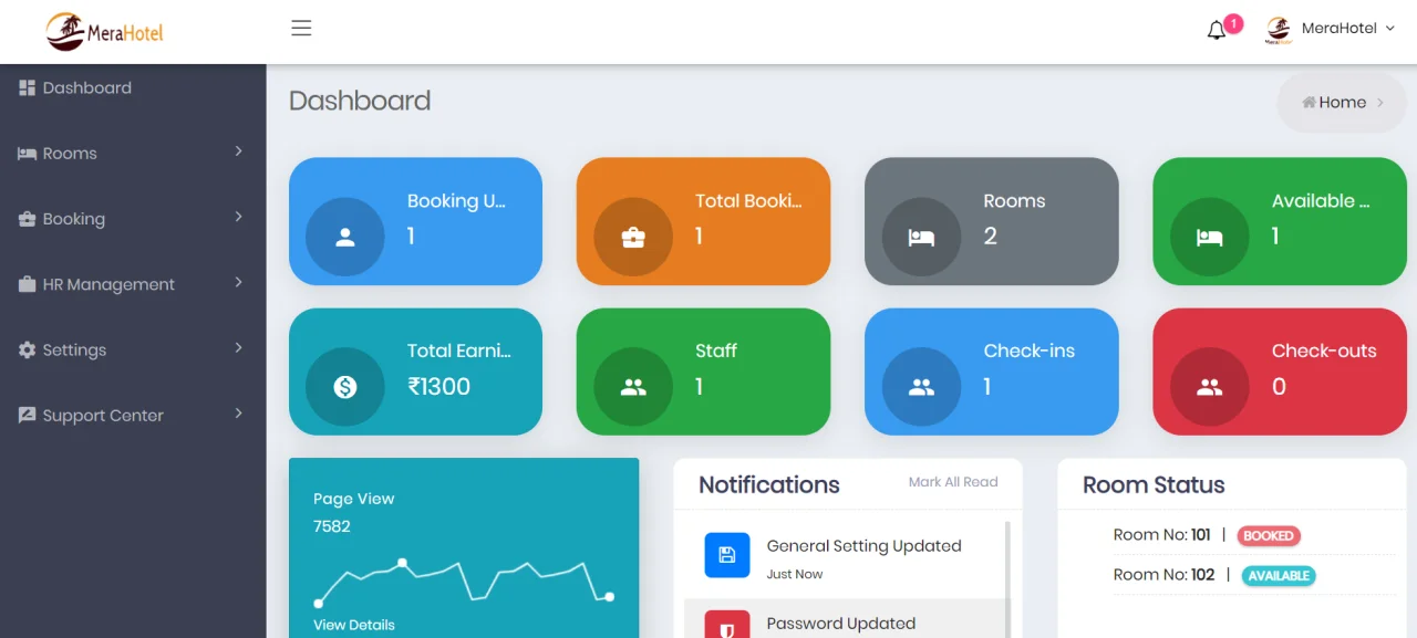 MeraHotel - A Multi Hotel Management SaaS — screenshot 3