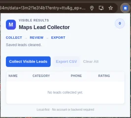 Google Maps Lead Collector - Chrome Extension