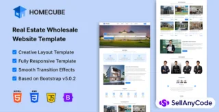 Real Estate Wholesale Website Template Responsive HTML5 Design with Contract Integration
