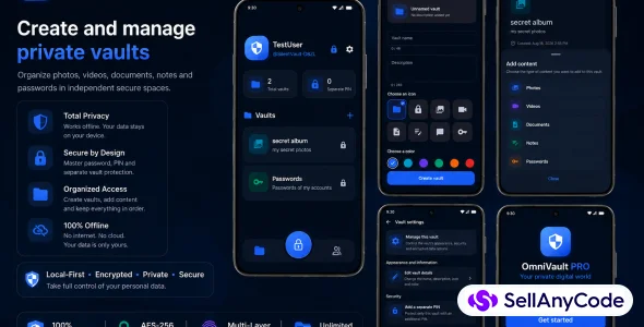 OmniVault Pro – Secure Offline Vault & Password Manager Android Source Code