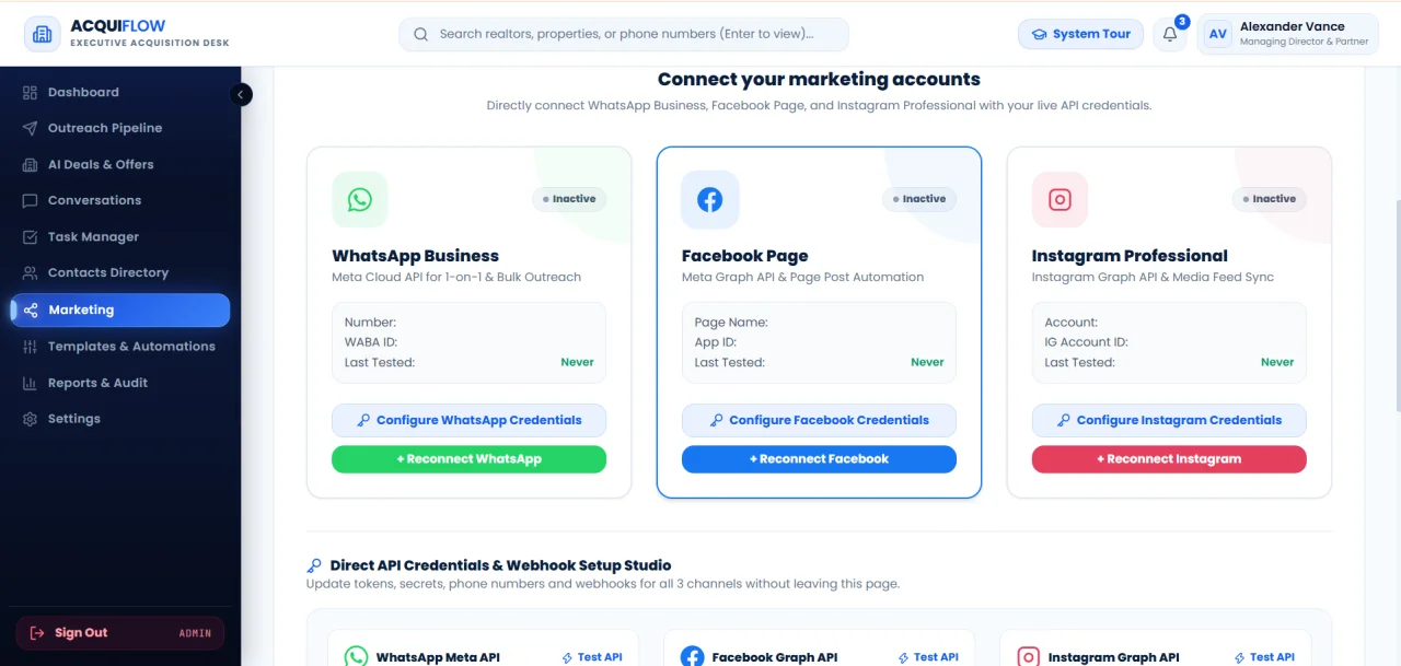 AcquiFlow CRM Real Estate Acquisitions & AI Deals Platform — screenshot 5