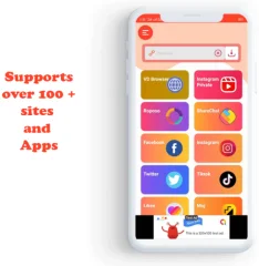 Total Video Downloader Without Watermark Status Saver App + Video Downloader Browser (100+ Sources)