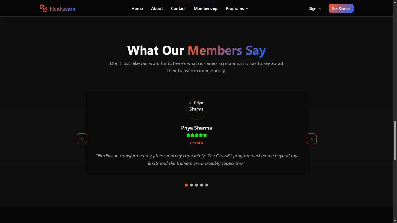 Gym Website Source Code — screenshot 4
