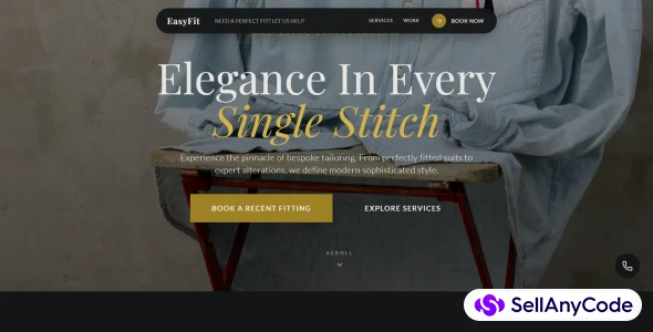 EasyFit Tailors Modern Tailoring & Clothing Shop Website
