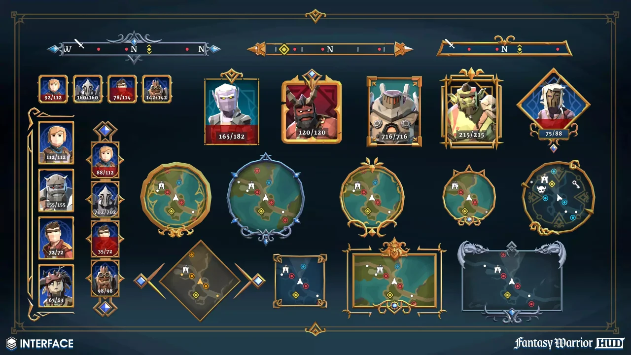 Fantasy Warrior HUD - Synty INTERFACE - GUI — screenshot 4