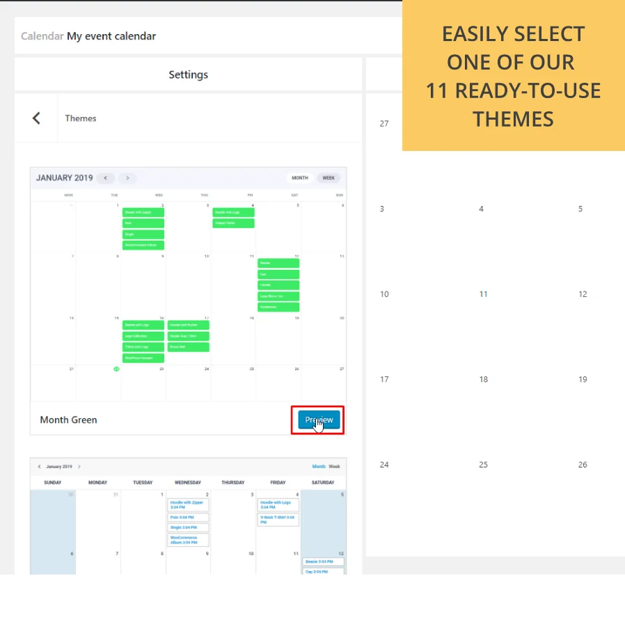 Calendar Anything | Show Any Existing WordPress Custom Post Type in a Calendar — screenshot 2