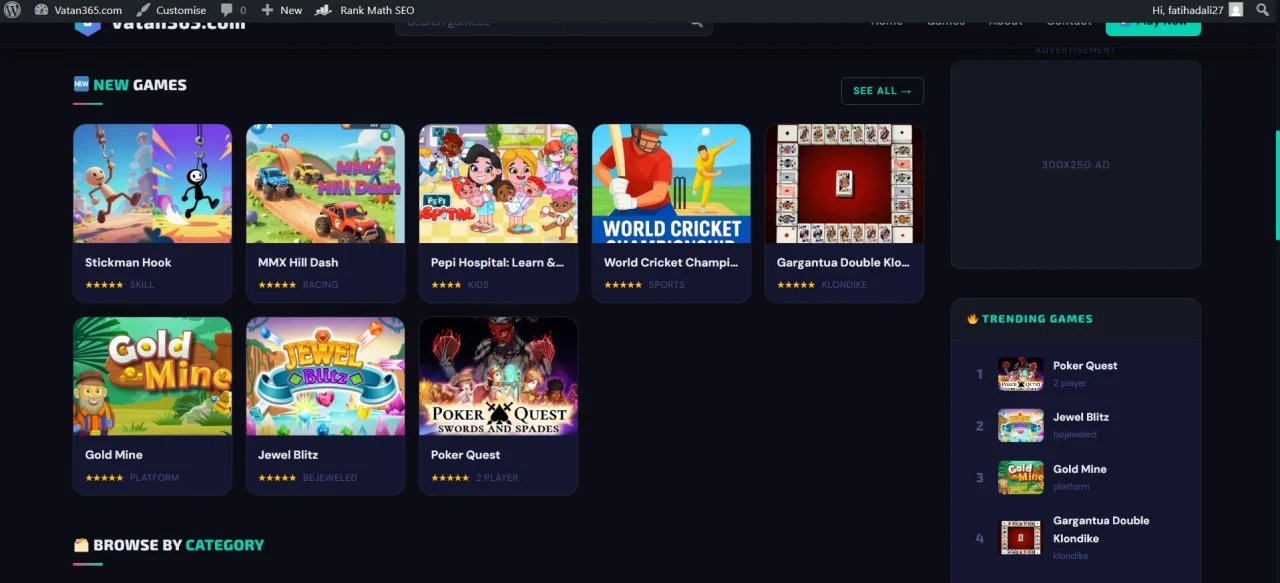 HTML5 Game Portal WordPress Theme AdSense-Ready — screenshot 2